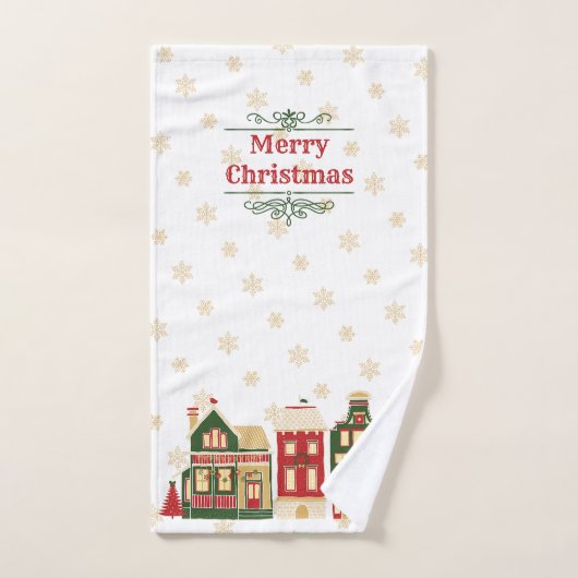 Quaint-kerstdorp Handdoek (Handdoek)