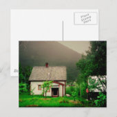 Quaint Noors Katoen Briefkaart (Voorkant / Achterkant)