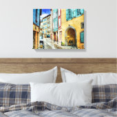 Quaint Old Cobblestone Street Canvas Afdruk (Insitu (Slaapkamer))