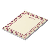 Quaint Romantic Burgundy-Rozen op Cream Notitieblok (Gedraaid)
