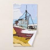 Quaint Vissen Boat Bad Handdoek (Handdoek)