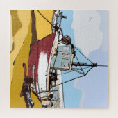 Quaint Vissen Boat Legpuzzel (Horizontaal)