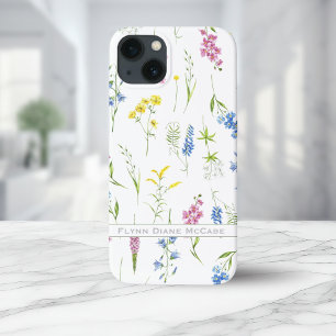 Quaint Wildbloemen Foliage op maat iPhone 13 Hoesje