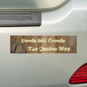 Quaker bumpersticker (Op auto)