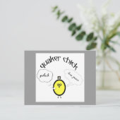 Quaker chick - love peace potluck (of wat dan ook) briefkaart (Staand voorkant)