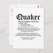 Quaker Definition Briefkaart (Voorkant / Achterkant)