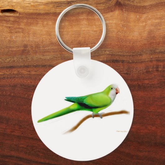 Quaker Monk Paraket Sleutelhanger (Voorkant)
