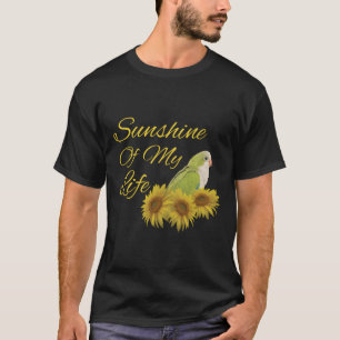 Quaker Parrot Green Monk Paraket Sunshine Sunflow T-shirt