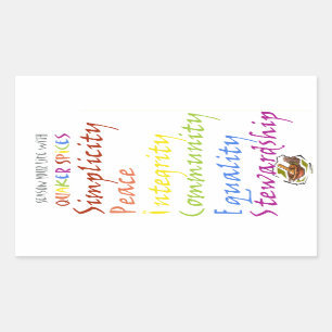 Quaker Specices Rechthoekige Sticker