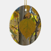 Quaking Aspen Leaf Keramisch Ornament (Rechts)