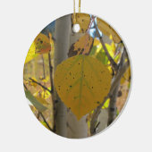 Quaking Aspen Leaf Keramisch Ornament (Links)