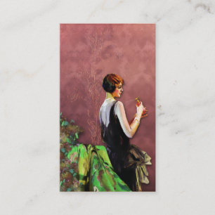 Qualida, Mode van 1920 in Groen en Roos Visitekaartje