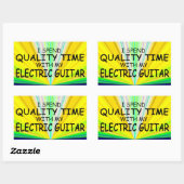 Qualité Temps Guitare électrique Sticker rectangul (Feuille)