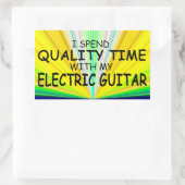 Qualité Temps Guitare électrique Sticker rectangul (Sac)