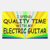 Qualité Temps Guitare électrique Sticker rectangul (Devant)