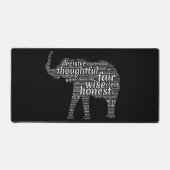 Qualités d'un nuage de mots d'éléphant (Recto)