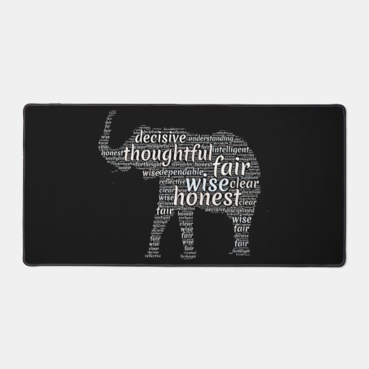 Qualités d'un nuage de mots d'éléphant (Recto)