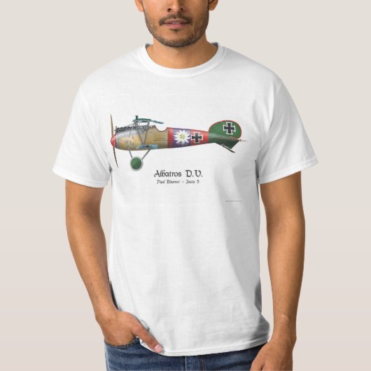 Quality Albatros D.V. Ww1 Duitse vuursteentesap T-shirt (Voorkant)