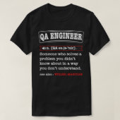 Quality Assurance engineer definition Tester vs de T-shirt (Design voorkant)