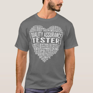 Quality Assurance Tester Heart T-shirt