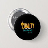 Quality Learning Center Funny School Quote Ronde Button 5,7 Cm (Voorkant /achterkant)
