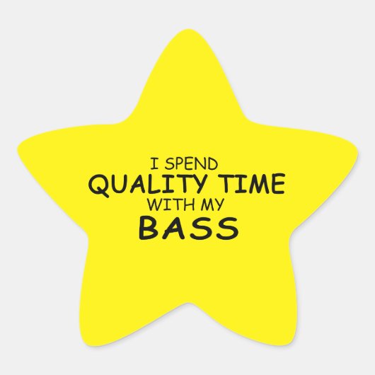 Quality Time Bass Star-Sticker Ster Sticker (Voorkant)