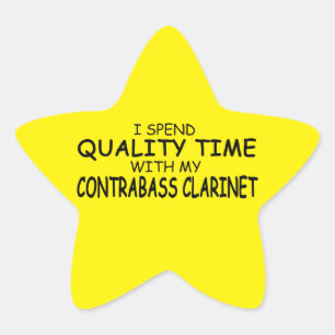 Quality Time Contrabass Clarinet Star-Sticker Ster Sticker