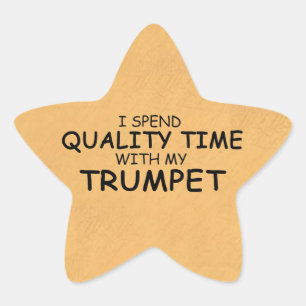 Quality Time Trumpet Star-Sticker Ster Sticker