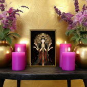 Quan Yin: Buddhist Goddess Dark Art Nouveau Poster