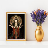 Quan Yin: Buddhist Goddess Dark Art Nouveau Poster
