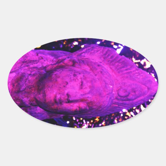 Quan Yin Ovale Sticker (Voorkant)