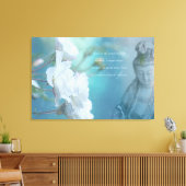 Quan Yin, serenity quote, 36 x 24 inch - GROOT Canvas Afdruk (Insitu (Woonkamer))