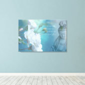 Quan Yin, serenity quote, 36 x 24 inch - GROOT Canvas Afdruk (Insitu (Houten vloer))
