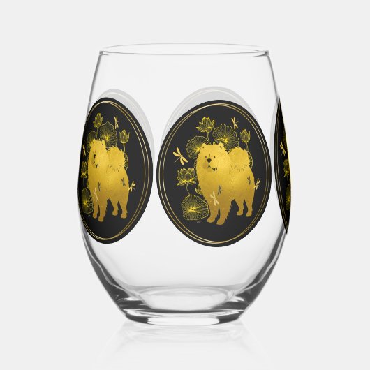 QUAND DRAGONS VOLER Chow verre de vin sans tige (Recto)