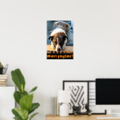 Quand est le temps de jeu ? affiche pour chien mig (Bureau à domicile)