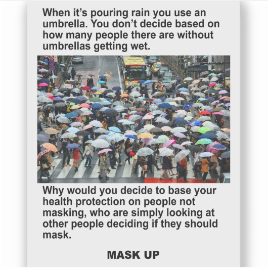 Quand il pleut, utilisez un sticker vinyle paraplu (Devant)