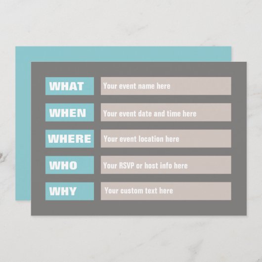 Quand Invitation (Devant / Derrière)