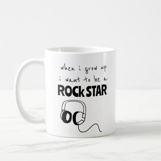 Quand j'ai grandi Rock Star café Mug (Gauche)