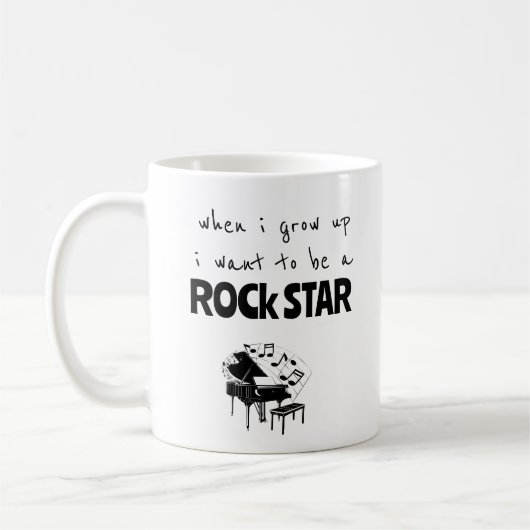 Quand j'ai grandi Rock Star café Mug (Gauche)