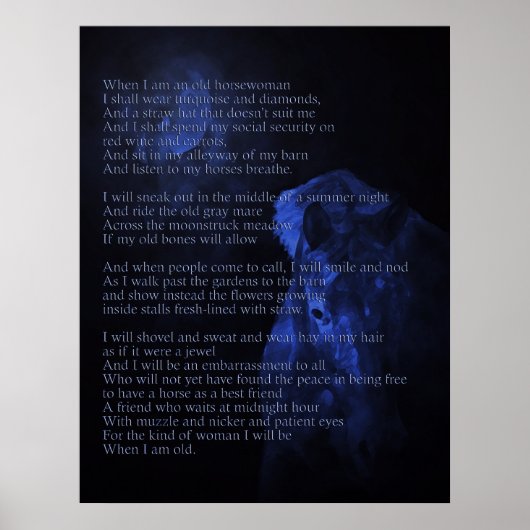 Quand je suis une affiche de femme du Vieux Cheval (Devant)