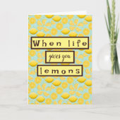 Quand la vie vous donne citrons carte d'encouragem (Devant)