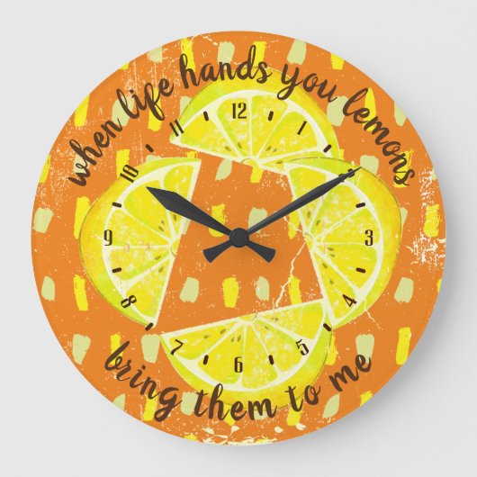 Quand la vie vous donne citrons horloge de cuisine (Recto)