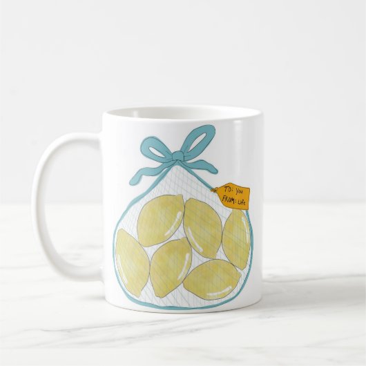 "Quand la vie vous donne des citrons" Café Mug (Gauche)