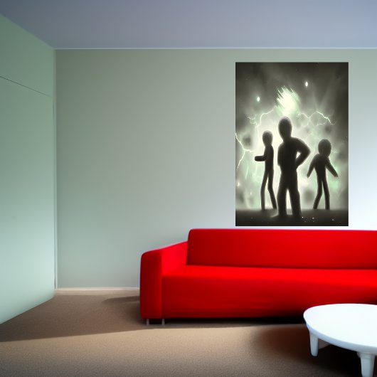 Quand l'alien vient pour vous | AI Art Poster