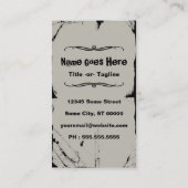 quand le ciel est gris squelette carte de visite (Dos)