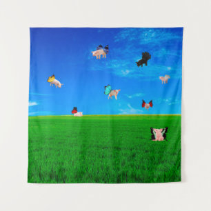 Quand Les Chiens Volent La Tapisserie