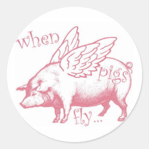 Quand Les Cochons Volent, Stickers Whimsical