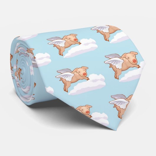 Quand les porcs volent Cravate par SRF (Roulé)