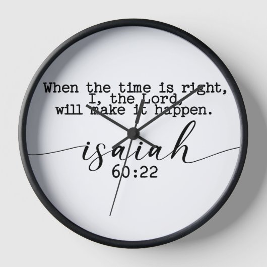 Quand l'heure est correcte Horloge murale (Recto)