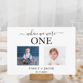 Quand Nous Étions Âge Photo Carte Plat Mariage ten